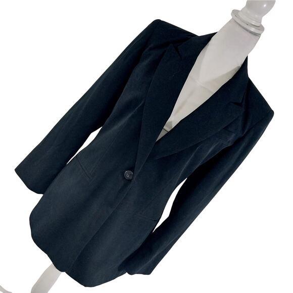 EXPRESS! GORGEOUS TAILORED, FITTED BLACK MICROFIBER DRESS JACKET, BLAZER! SZ 7/8 - Picture 13 of 13